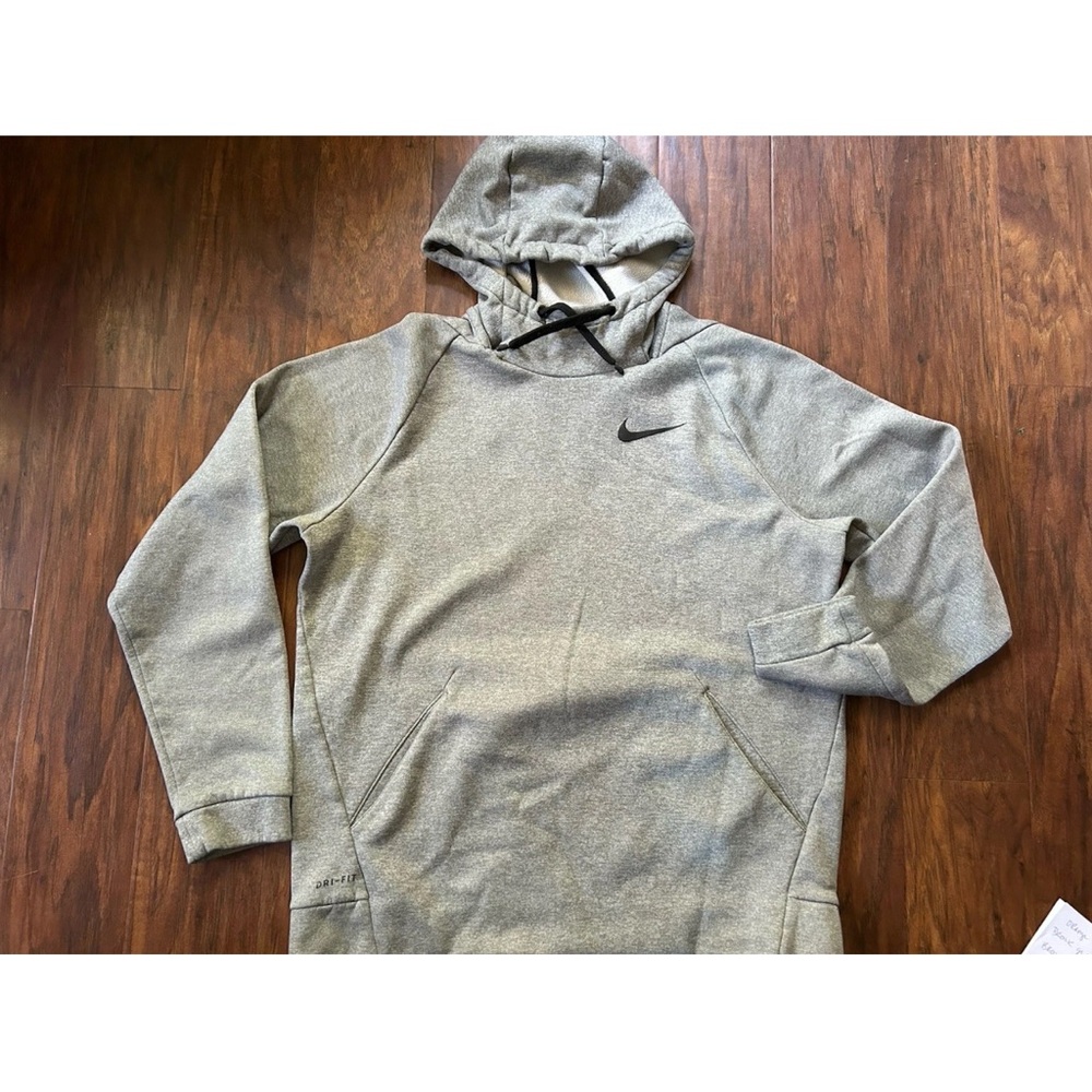 Nike Men's Dri-Fit  Heathee Grey Pullover Hoodie  Size Medium